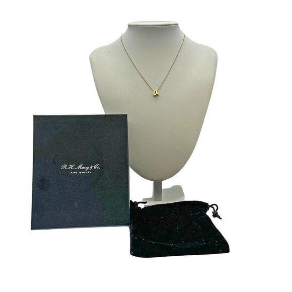 ALEX Woo Scripted Initial 16 Pendant Necklace in 14k Gold - Picture 3 of 5